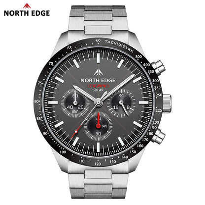 North Edge LONG WINGS Herren-Solar-Fliegeruhr – Leuchtend, wasserdicht, langlebig
