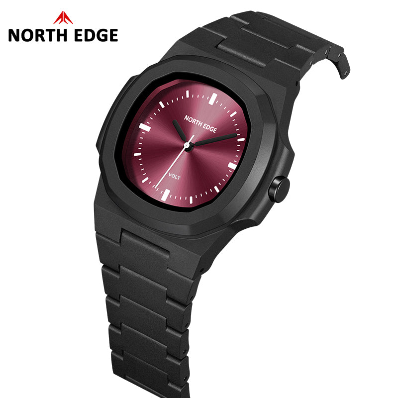 North Edge VOLT RED Herren-Sportuhr | Quarzwerk, leicht und wasserdicht