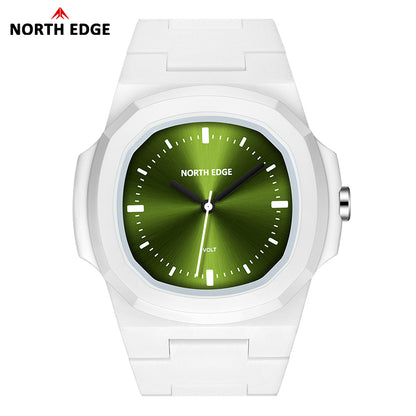 North Edge VOLT GREEN-Weiß Herren-Sportuhr | Quarzwerk, leicht und wasserdicht