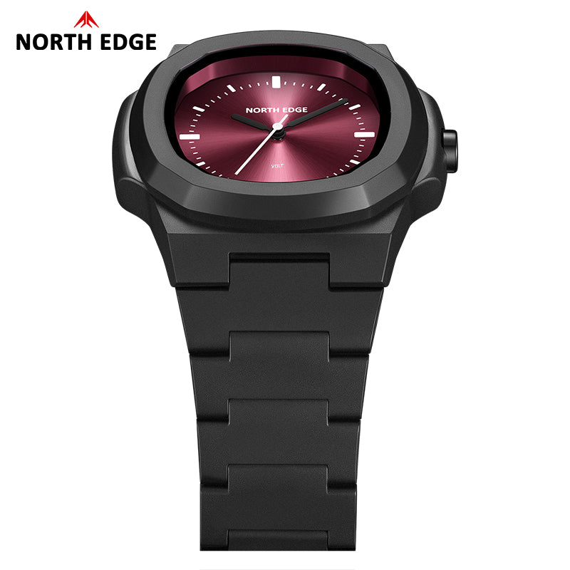 North Edge VOLT RED Herren-Sportuhr | Quarzwerk, leicht und wasserdicht