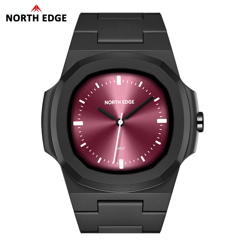North Edge VOLT RED Herren-Sportuhr | Quarzwerk, leicht und wasserdicht