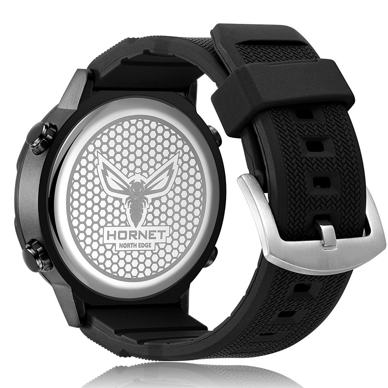 North Edge HORNET Herren Outdoor-Sportuhr | Zwei Zeitzonen | Leuchtend | Wasserdicht